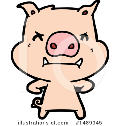 Royalty-Free (RF) Pig Clipart Illustration by lineartestpilot - Stock Sample #1489945