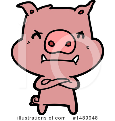 Royalty-Free (RF) Pig Clipart Illustration by lineartestpilot - Stock Sample #1489948