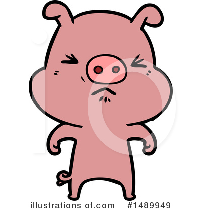 Royalty-Free (RF) Pig Clipart Illustration by lineartestpilot - Stock Sample #1489949