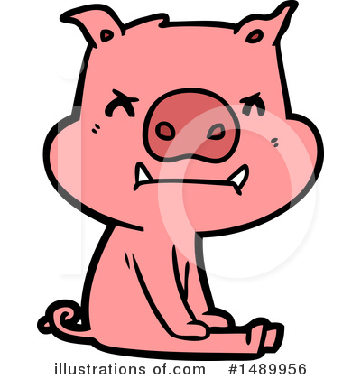 Royalty-Free (RF) Pig Clipart Illustration by lineartestpilot - Stock Sample #1489956
