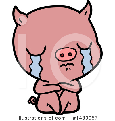 Royalty-Free (RF) Pig Clipart Illustration by lineartestpilot - Stock Sample #1489957