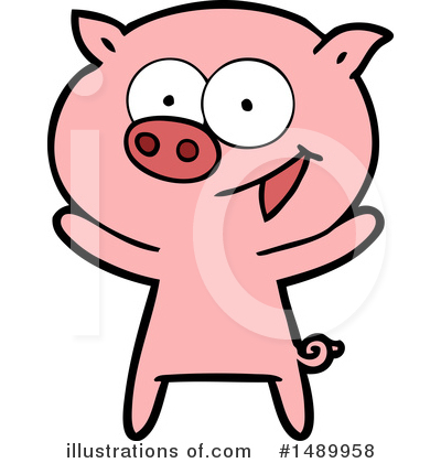 Royalty-Free (RF) Pig Clipart Illustration by lineartestpilot - Stock Sample #1489958