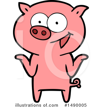 Royalty-Free (RF) Pig Clipart Illustration by lineartestpilot - Stock Sample #1490005