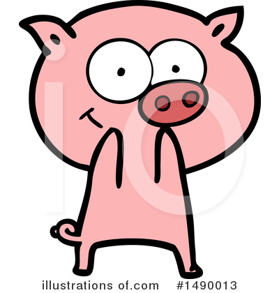 Royalty-Free (RF) Pig Clipart Illustration by lineartestpilot - Stock Sample #1490013