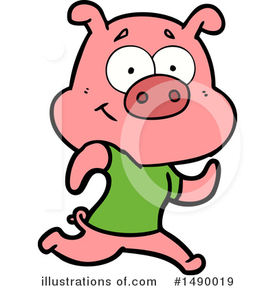Royalty-Free (RF) Pig Clipart Illustration by lineartestpilot - Stock Sample #1490019