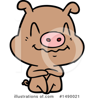 Royalty-Free (RF) Pig Clipart Illustration by lineartestpilot - Stock Sample #1490021