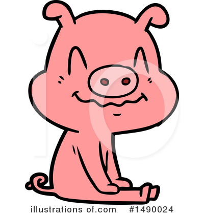 Royalty-Free (RF) Pig Clipart Illustration by lineartestpilot - Stock Sample #1490024