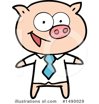 Royalty-Free (RF) Pig Clipart Illustration by lineartestpilot - Stock Sample #1490029