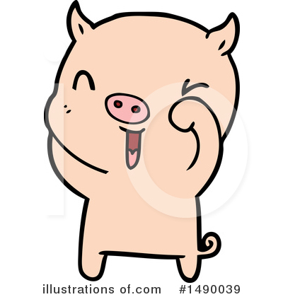 Royalty-Free (RF) Pig Clipart Illustration by lineartestpilot - Stock Sample #1490039