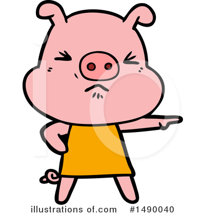 Royalty-Free (RF) Pig Clipart Illustration by lineartestpilot - Stock Sample #1490040