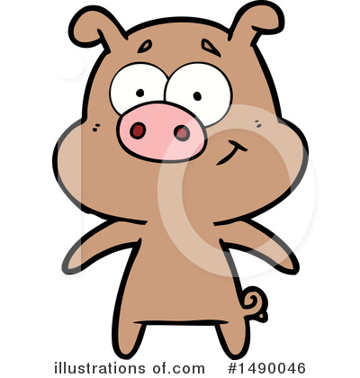 Royalty-Free (RF) Pig Clipart Illustration by lineartestpilot - Stock Sample #1490046