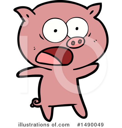 Royalty-Free (RF) Pig Clipart Illustration by lineartestpilot - Stock Sample #1490049