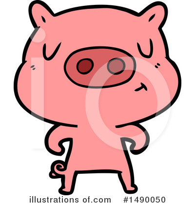 Royalty-Free (RF) Pig Clipart Illustration by lineartestpilot - Stock Sample #1490050