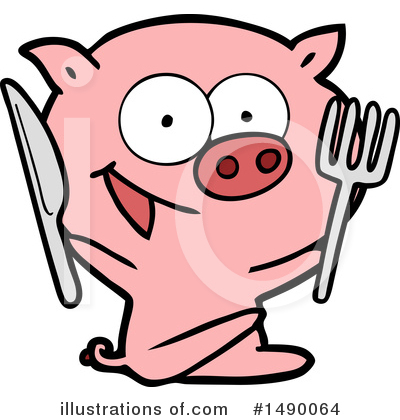 Royalty-Free (RF) Pig Clipart Illustration by lineartestpilot - Stock Sample #1490064