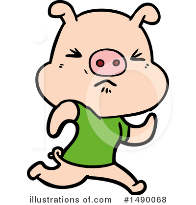 Royalty-Free (RF) Pig Clipart Illustration by lineartestpilot - Stock Sample #1490068