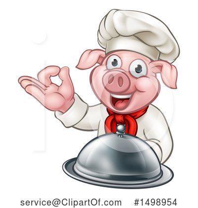 Chef Pig Clipart #1498954 by AtStockIllustration