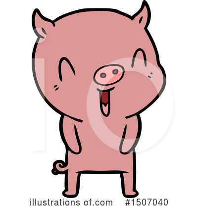Royalty-Free (RF) Pig Clipart Illustration by lineartestpilot - Stock Sample #1507040