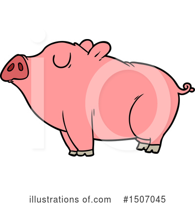 Royalty-Free (RF) Pig Clipart Illustration by lineartestpilot - Stock Sample #1507045