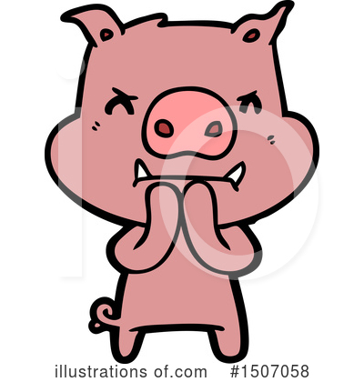 Royalty-Free (RF) Pig Clipart Illustration by lineartestpilot - Stock Sample #1507058