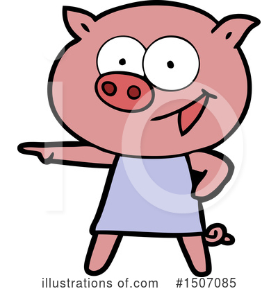 Royalty-Free (RF) Pig Clipart Illustration by lineartestpilot - Stock Sample #1507085