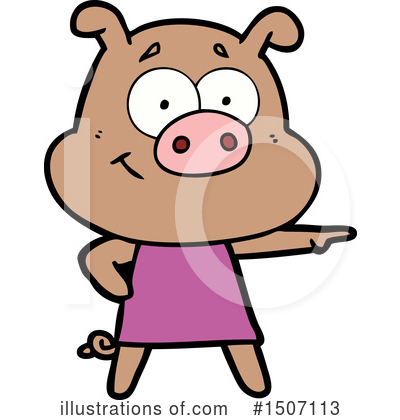 Royalty-Free (RF) Pig Clipart Illustration by lineartestpilot - Stock Sample #1507113
