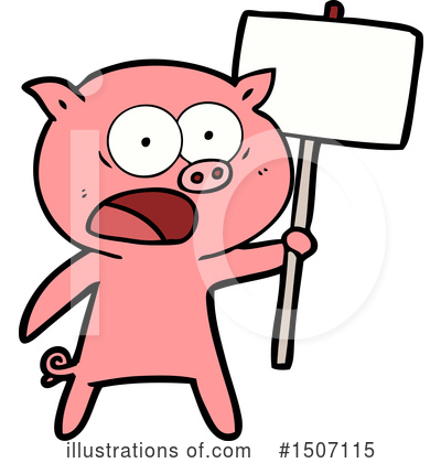 Royalty-Free (RF) Pig Clipart Illustration by lineartestpilot - Stock Sample #1507115