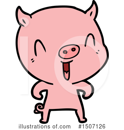 Royalty-Free (RF) Pig Clipart Illustration by lineartestpilot - Stock Sample #1507126