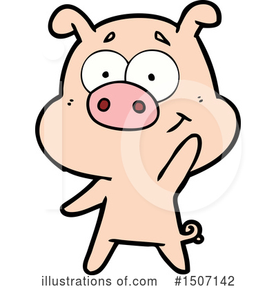 Royalty-Free (RF) Pig Clipart Illustration by lineartestpilot - Stock Sample #1507142