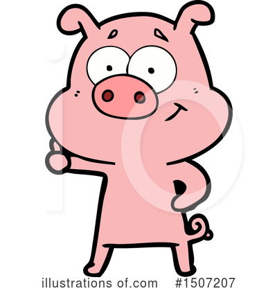 Royalty-Free (RF) Pig Clipart Illustration by lineartestpilot - Stock Sample #1507207