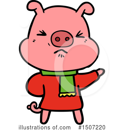 Royalty-Free (RF) Pig Clipart Illustration by lineartestpilot - Stock Sample #1507220