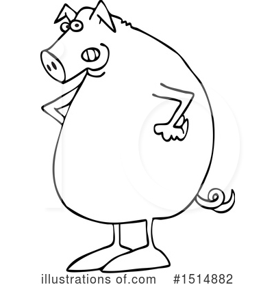 Royalty-Free (RF) Pig Clipart Illustration by djart - Stock Sample #1514882