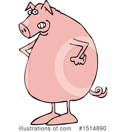 Royalty-Free (RF) Pig Clipart Illustration by djart - Stock Sample #1514890