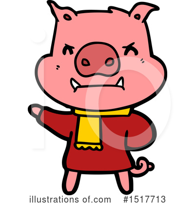 Royalty-Free (RF) Pig Clipart Illustration by lineartestpilot - Stock Sample #1517713