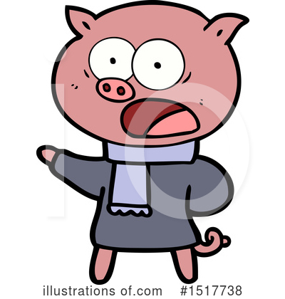 Royalty-Free (RF) Pig Clipart Illustration by lineartestpilot - Stock Sample #1517738
