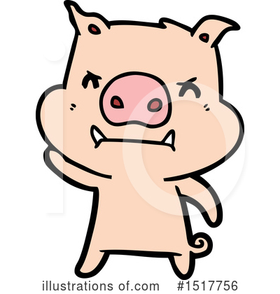 Royalty-Free (RF) Pig Clipart Illustration by lineartestpilot - Stock Sample #1517756