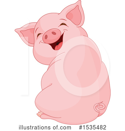 Royalty-Free (RF) Pig Clipart Illustration by Pushkin - Stock Sample #1535482
