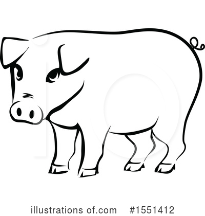 Royalty-Free (RF) Pig Clipart Illustration by BNP Design Studio - Stock Sample #1551412