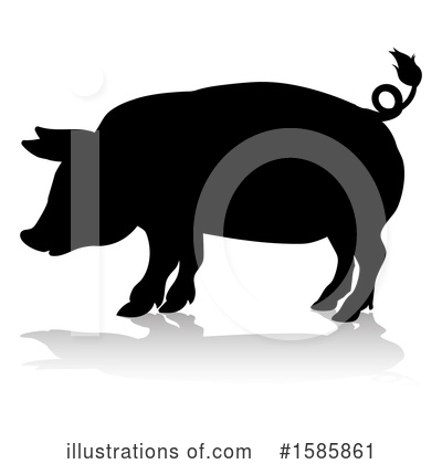 Royalty-Free (RF) Pig Clipart Illustration by AtStockIllustration - Stock Sample #1585861