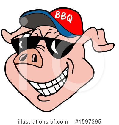 Royalty-Free (RF) Pig Clipart Illustration by LaffToon - Stock Sample #1597395