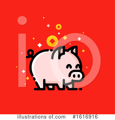 Royalty-Free (RF) Pig Clipart Illustration by elena - Stock Sample #1616916
