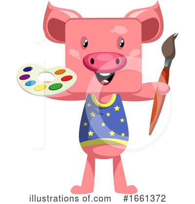 Royalty-Free (RF) Pig Clipart Illustration by Morphart Creations - Stock Sample #1661372