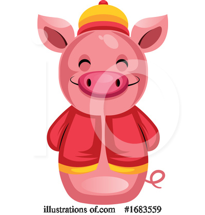 Royalty-Free (RF) Pig Clipart Illustration by Morphart Creations - Stock Sample #1683559