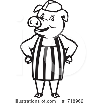 Royalty-Free (RF) Pig Clipart Illustration by patrimonio - Stock Sample #1718962