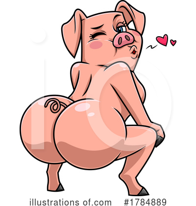 Royalty-Free (RF) Pig Clipart Illustration by Hit Toon - Stock Sample #1784889