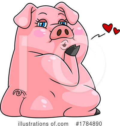 Blowing Kiss Clipart #1784890 by Hit Toon