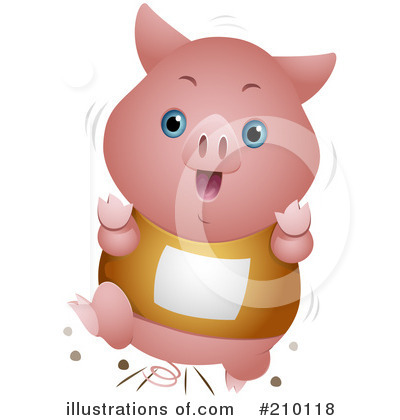 Royalty-Free (RF) Pig Clipart Illustration by BNP Design Studio - Stock Sample #210118