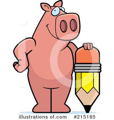 Royalty-Free (RF) Pig Clipart Illustration by Cory Thoman - Stock Sample #215185