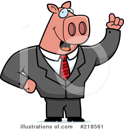 Royalty-Free (RF) Pig Clipart Illustration by Cory Thoman - Stock Sample #218561