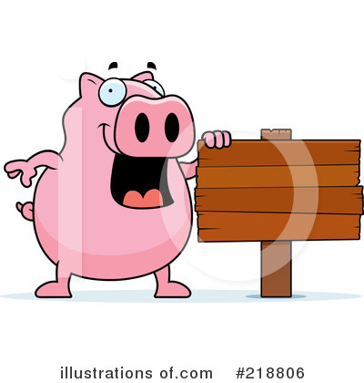 Royalty-Free (RF) Pig Clipart Illustration by Cory Thoman - Stock Sample #218806