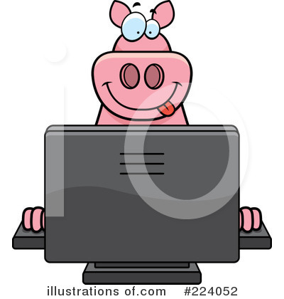 Royalty-Free (RF) Pig Clipart Illustration by Cory Thoman - Stock Sample #224052